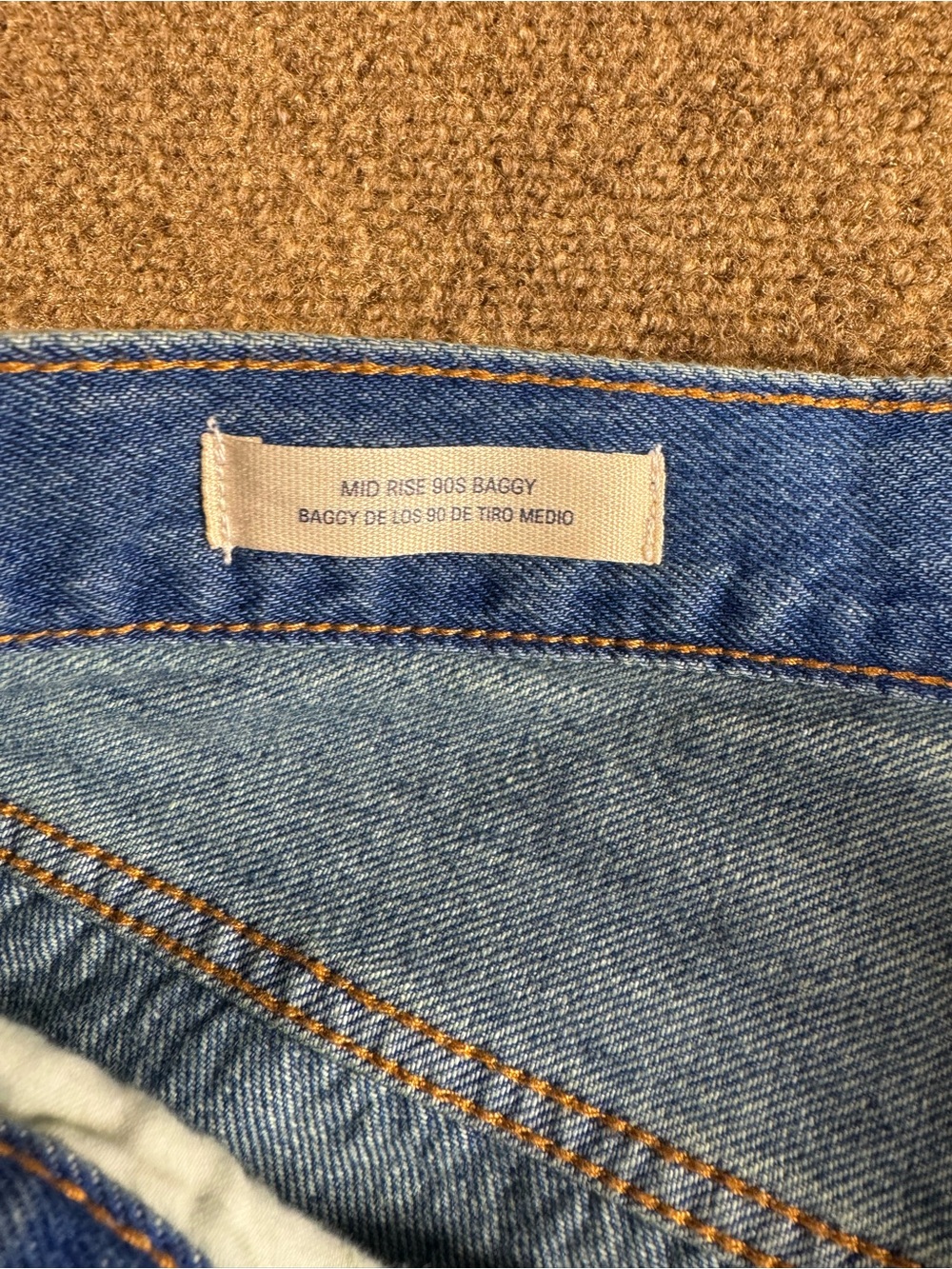 Universal Thread Jeans Size 6 Women's Mid Rise 90s Baggy Dark Wash Distressed - Picture 4 of 12